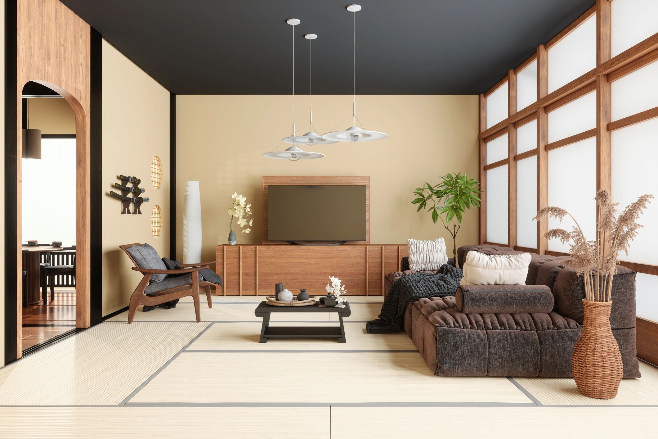 Stylish home interior with warm, editorial feel