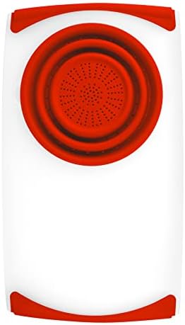 Dexas over-the-sink plastic cutting board with removable colander
